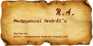Medgyaszai András névjegykártya